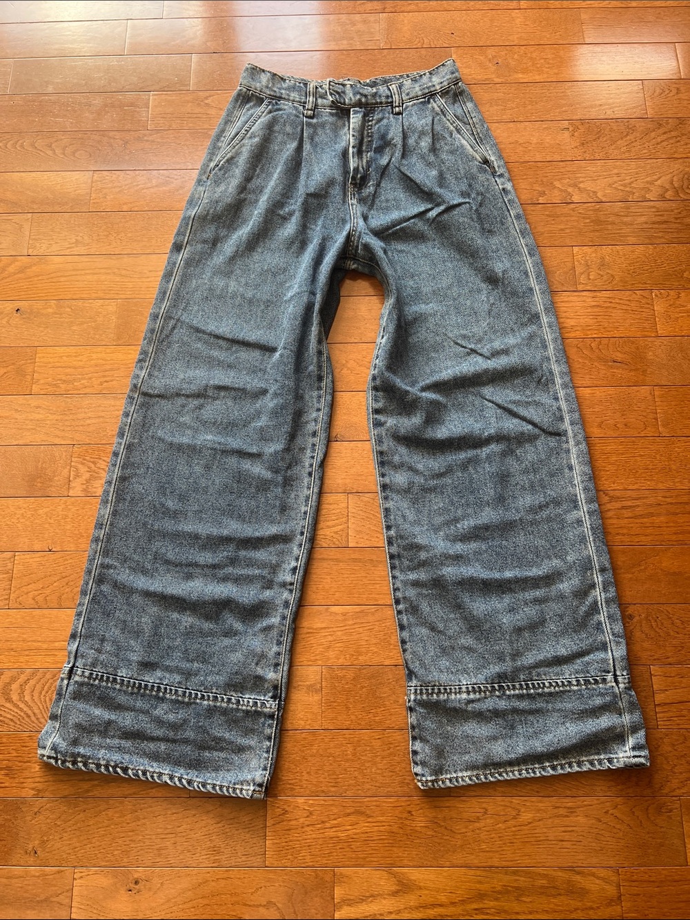 💕Habitual High-Rise Wide Leg Jeans in Mid Blue-Pleat Detail-8/29💕